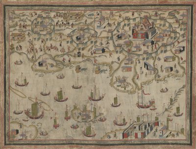 Forts Zeelandia and Provintia and the City of Tainan by Chinese School